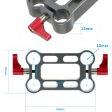 FEICHAO Adjustable Height Riser 4 Holes 15mm Rod Clamp 30mm High for 15mm Rail Railblock Support System Camera Cage Extended Connector