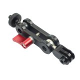 FEICHAO 360 Swivel Dual Ball Head Bracket Magic Arm 1/4 Tripod Mount Lock Knob Light Stand Compatible with OS-MO 360/Hero 13 Monitor Flash SLR Camera Clamp Accessory
