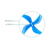 FEICHAO Hurricane 2020 4-paddle Propeller Props 1.5mm Shaft CW CCW for 1103-1105 Brushless Motor for 85mm RC Drone FPV Racing