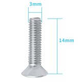 FEICHAO 10Pcs M2.5 M3 M4 Hexagon Socket Head Cap Screws Allen Hex Socket Head Screw Bolt Fastener M3*8/10/12mm/16mm/20mm/30mm
