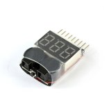 FEICHAO Lipo Battery Voltage Tester Volt Meter Indicator Checker Dual Speaker 1S-8S Low Voltage Buzzer Alarm 2in1 2S 3S 4S 8S +FS