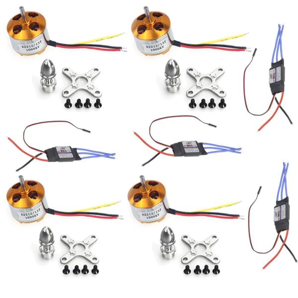 4Sets/lot A2212 1000KV Brushless Motor + 30A Speed Controller ESC For DIY 4 6 axle RC Quadcopter Multirotor Aircraft FS