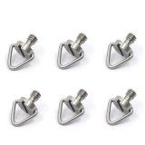FEICHAO 6x 1/4  Tripod Screws D-Ring Stainless Steel Quick Release Plate Adapter for DSLR Camera Monopod Light Photo Studio Accessories