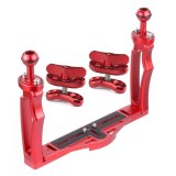 FEICHAO Upgraded Scuba Dive Tray Dual Handle Grip Bracket Shutter Trigger for GoPro 13 Canon Sony SLR Camera Underwater Photo Accessories