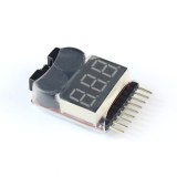 FEICHAO Lipo Battery Voltage Tester Volt Meter Indicator Checker Dual Speaker 1S-8S Low Voltage Buzzer Alarm 2in1 2S 3S 4S 8S +FS