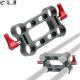 FEICHAO Adjustable Height Riser 4 Holes 15mm Rod Clamp 30mm High for 15mm Rail Railblock Support System Camera Cage Extended Connector