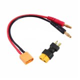 FEICHAO 4.0mm Banana Plug to XT60 Charging Cable Silicone Wire with XT60 Plug Conversion Connector for B6 Balance Charger