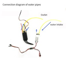 FEICHAO Water-cooled Two-way ESC 40A 50A 60A 80A With Water Pump For DIY RC Boat Wind-driven Ship 1:10 RC Car