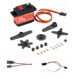 FEICHAO Waterproof 35kg 180/270/360 Degree Large Torque Digital Coreless Servo Aluminium Metal Gears 25T Metal Arm For RC Car