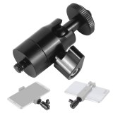 FEICHAO 360 Swivel Dual Ball Head Bracket Magic Arm 1/4 Tripod Mount Lock Knob Light Stand Compatible with OS-MO 360/Hero 13 Monitor Flash SLR Camera Clamp Accessory