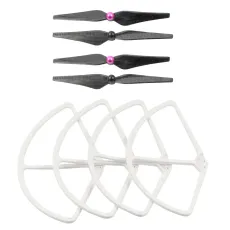 FEICHAO 9443 Self-Tightening Carbon Propellers + Props Guard Bumper Protector for  Phantom 2 Vision + FS