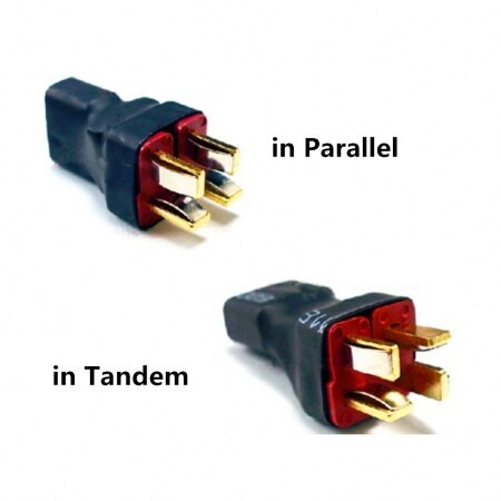 FEICHAO Integrated T Plug in Parallel / Series Connection Tandem Conversion Connector For Battery DIY RC Model Drone Helicopter