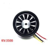 FEICHAO 64mm EDF Set Brushless Motor with 12 paddle Ducted Fan Jet QF2822 3500KV 4S / 4300KV 3S Motor For RC Airplane