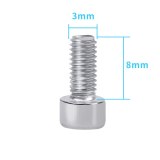 FEICHAO 10Pcs M2.5 M3 M4 Hexagon Socket Head Cap Screws Allen Hex Socket Head Screw Bolt Fastener M3*8/10/12mm/16mm/20mm/30mm