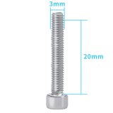 FEICHAO 10Pcs M2.5 M3 M4 Hexagon Socket Head Cap Screws Allen Hex Socket Head Screw Bolt Fastener M3*8/10/12mm/16mm/20mm/30mm