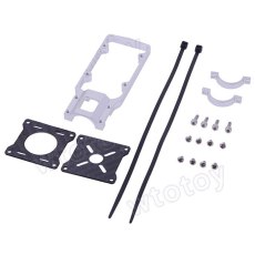 FEICHAO 20mm CNC Aluminum Alloy Motor Mounting Holder Bracket Silver for RC Multicopter Carbon Tube + FS