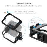 FEICHAO Upgrade Protective Cage Housing for Gopro Max Quick Release Metal Frame Shell Case Cold Shoe 1/4 Mount 360 Panoramic Accessories