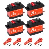 FEICHAO Waterproof 35kg 180/270/360 Degree Large Torque Digital Coreless Servo Aluminium Metal Gears 25T Metal Arm For RC Car