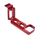 FEICHAO  A6400 Quick Release L Plate Vertical Shoot Bracket Holder Hand Grip w Hot Shoe for Sony Alpha ILCE-6400L ILCE-6400M Camera Mic