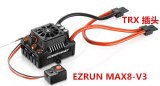 Hobbywing EZRUN-MAX8-V3 BEC Output T / TRX  Plug Speed Controller Waterproof Brushless ESC for 1:8 RC Car