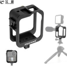 FEICHAO Upgrade Protective Cage Housing for Gopro Max Quick Release Metal Frame Shell Case Cold Shoe 1/4 Mount 360 Panoramic Accessories