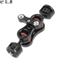 FEICHAO Double Ball Head Mount Adapter Magic Arm 360 Rotation Articulating Clamp 1/4'' Screw for SLR Camera Monitor Light Stand Bracket