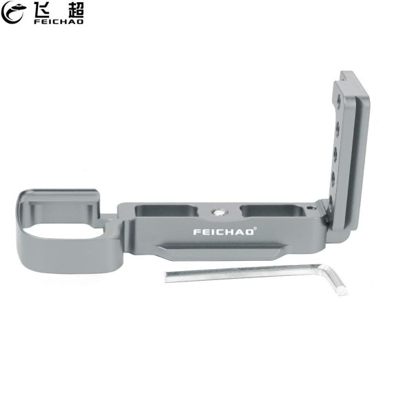 FEICHAO  A6400 Quick Release L Plate Vertical Shoot Bracket Holder Hand Grip w Hot Shoe for Sony Alpha ILCE-6400L ILCE-6400M Camera Mic