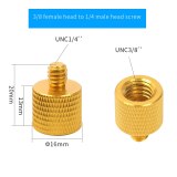 FEICHAO 1Pcs 1/4 3/8 Male to Female Thread Screw Mount Adapter Tripod Plate Screw Mount for Camera Flash Tripod Light Stand Converter