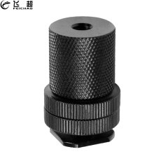 FEICHAO 1/4 to 1/4 -20 Female Screw Cold Shoe Adapter Double Layer Flash Tripod Camera Mount Barrel Nut Connector for DSLR Light Monitor