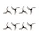 FEICHAO 4Pairs 8PCS D63 Ducted 3-paddle Propeller with 1.5mm Hole for RC FPV Racing Freestyle Toothpick Cinewhoop Duct Drones