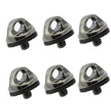 FEICHAO 6x 1/4  Tripod Screws D-Ring Stainless Steel Quick Release Plate Adapter for DSLR Camera Monopod Light Photo Studio Accessories