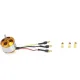 FEICHAO A2212 1000KV Brushless Outrunner Motor W/ Mount with 3 Pairs 3.5MM Banana Plug ( Male and Female) Soldered for Quad FS