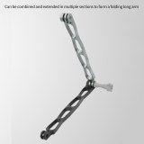 FEICHAO 18cm Lengthen Tactical Hand Holder Grip Selfie Rod Helmet Extension Arm Aluminium for Insta360 One R X for Gopro Hero 9 8 7 6 5