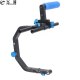 FEICHAO 15mm Rods C-Shape Support Mount Full Metal Bracket Kit w Top Handle Grip for DSLR Camera Video Monitor Shoulder Rig Follow Focus