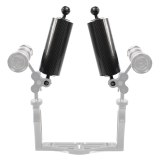 FEICHAO D60mm Carbon Fiber Float Buoyancy Aquatic Arm 110g-600g Dual Ball Underwater Diving DSLR Action Camera Tray Floating Extension
