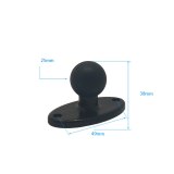 FEICHAO Rubber 1  Ball Head Base Adapter Bracket Plate for Gopro Action Camera Smartphones Extension Arm for Garmin ZUMO for RAM Mounts