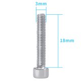 FEICHAO 10Pcs M2.5 M3 M4 Hexagon Socket Head Cap Screws Allen Hex Socket Head Screw Bolt Fastener M3*8/10/12mm/16mm/20mm/30mm
