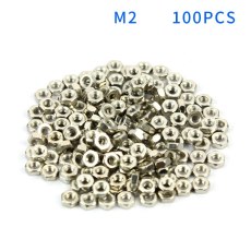 FEICHAO 100pcs/lot M2 Screw Nut Hex nuts For Coupler/Motor Mount/Servo Bracket/Robot Car chassis + FS