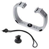 FEICHAO Dual Arm Handheld Camera Cage Stabilizer Handle Grip Lights Stand Selfie Mount Bracket for GoPro Hero 8 7 6 5 Diving Underwater
