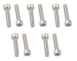 FEICHAO 10Pcs Stainless Steel 304 DIN912 M2.5*22 Hex Socket Cap Screw FS