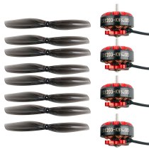 Happymodel EX1203 1203 5500KV 6200KV 2-4S Brushless Motor with 65mm 1.5mm Propeller for Toothpick Larva X HD FPV Racing Drone