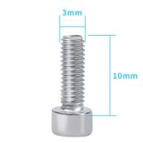 FEICHAO 10Pcs M2.5 M3 M4 Hexagon Socket Head Cap Screws Allen Hex Socket Head Screw Bolt Fastener M3*8/10/12mm/16mm/20mm/30mm