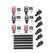 FEICHAO 16MM*14MM*150MM 3K Carbon Fiber Tube with 16mm Clamp Type Motor Mount Plate Holder + Z16 Folding Arm Tube DIY RC Drone