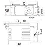 FEICHAO Servo BLS-HV7146MG 46KG Steel Gear Brushless Standard Servo for RC Model Car Robot Truck Helicopter Mechanical Arm