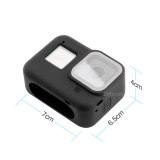 FEICHAO Silicone Case Rollcage for GoPro Hero 8 Tempered Glass Screen Protector Protective Lens Film Housing Cover for GoPro 8 Accessory