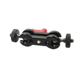 FEICHAO 360 Swivel Dual Ball Head Bracket Magic Arm 1/4 Tripod Mount Lock Knob Light Stand Compatible with Hero 13 Monitor Flash SLR Camera Clamp Accessory