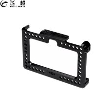 FEICHAO Monitor Cage Bracket Aluminum Alloy Form-Fitted for FeelWorld F6 Plus 5.5  Display On-Camera Monitor Accessories 1/4 -20 Mount
