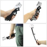 FEICHAO CNC 3 Way Hand Grip Foldable Selfie Stick Monopod Helmet Extension Rod Stand Bracket for GoPro Hero 8 7 6 5 for Dji Osmo Camera