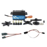 FEICHAO 120/180/270/360 Degree Waterproof Servo 12kg Short Body Metal Gear Digital Servo for Robot/Airplane/RC Car/RC Toy Part