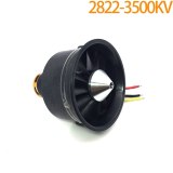 FEICHAO 64mm EDF Set Brushless Motor with 12 paddle Ducted Fan Jet QF2822 3500KV 4S / 4300KV 3S Motor For RC Airplane